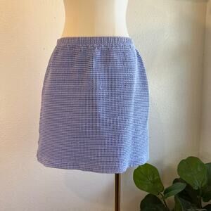 Fresh Produce Boulder Colorado Waffle Knit Cotton Purple Mini Skirt Size Medium